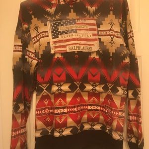 Mens Ralph Lauren Denim +Supply pullover hoodie